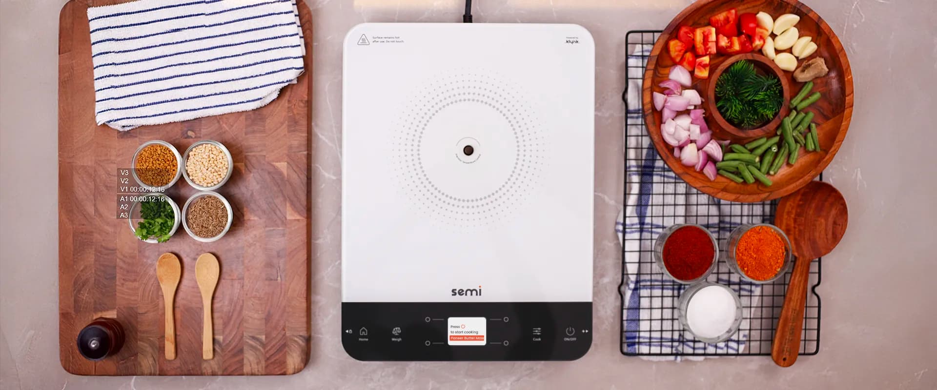 Semi cooktop